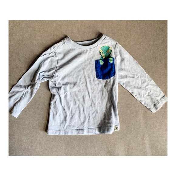 | 3 for $20 | Dinosaur long sleeve Baby Gap shirt - Picture 1 of 2